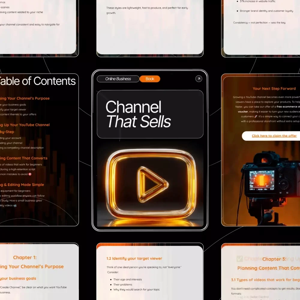 Channel That Sells – How to Create a YouTube Channel for Your Business | Beginner-Friendly YouTube Marketing eBook | Small Business YouTube Guide | Step-by-Step Channel Setup & Content Strategy