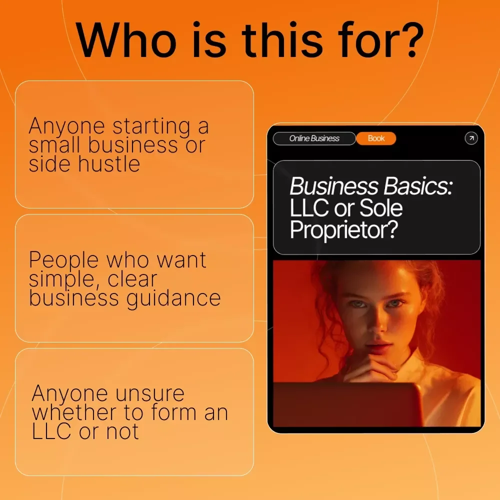 Business Basics: LLC or Sole Proprietor? | Small Business Startup Guide | Entrepreneur eBook | Digital Download for New Business Owners