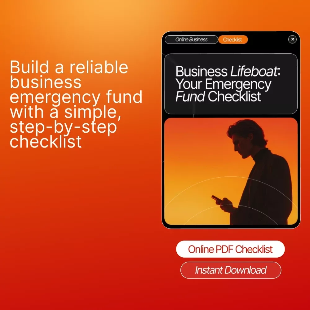Business Lifeboat: Your Emergency Fund Checklist | Small Business Finance Tool | How to Set Up a Business Emergency Fund Guide (Digital Download)