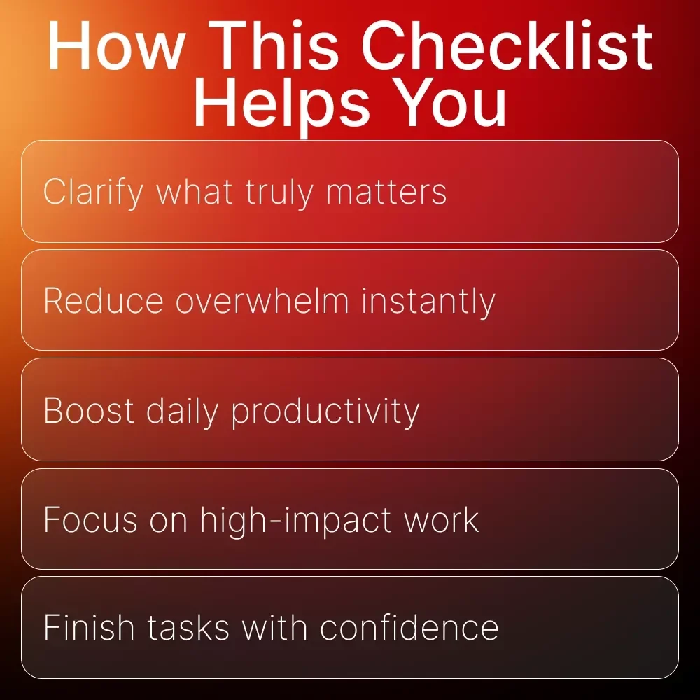 Do What Matters: A Task Prioritization Checklist | Productivity Printable | How to Prioritize Tasks When Everything Is Important | Digital Download