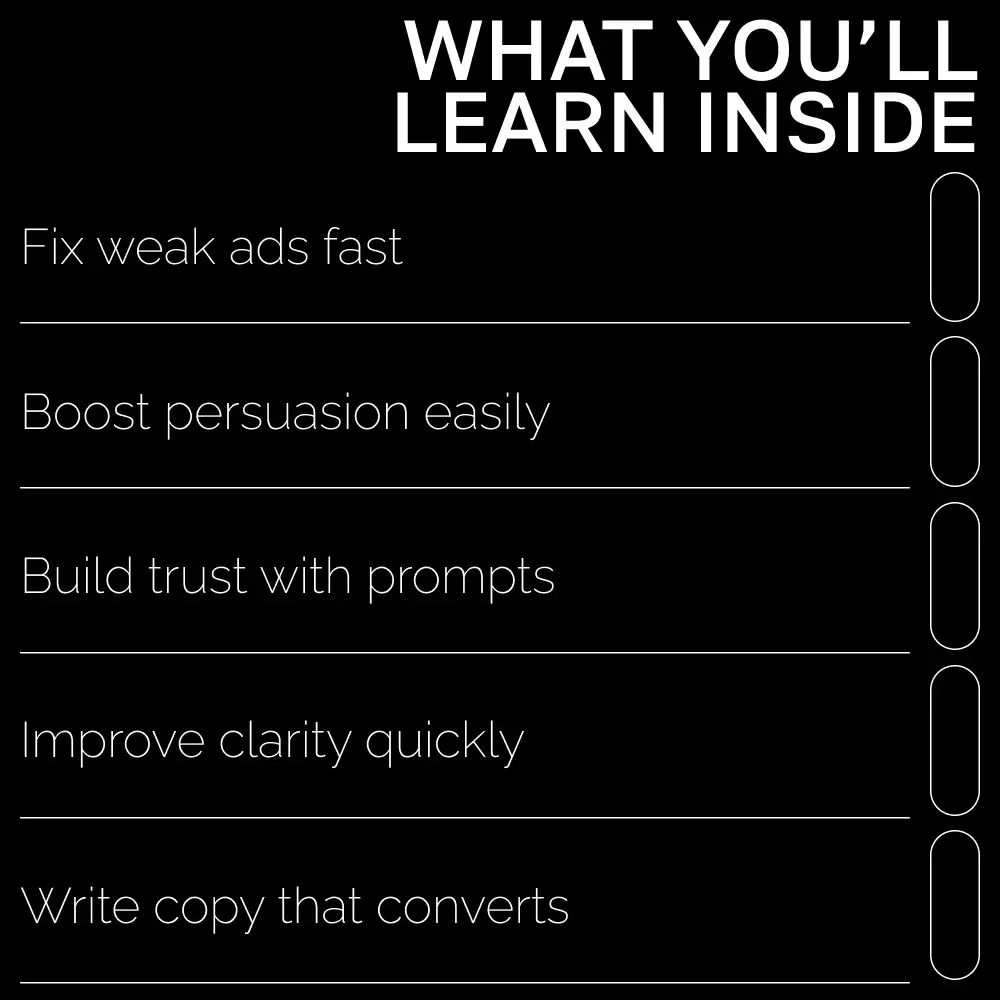 Click-Worthy Copy Magic | Digital Guide to Writing Better Ads, Headlines, and Campaigns | Learn How to Use AI Prompts for Ad Copy Improvement and Turn Words Into Conversions