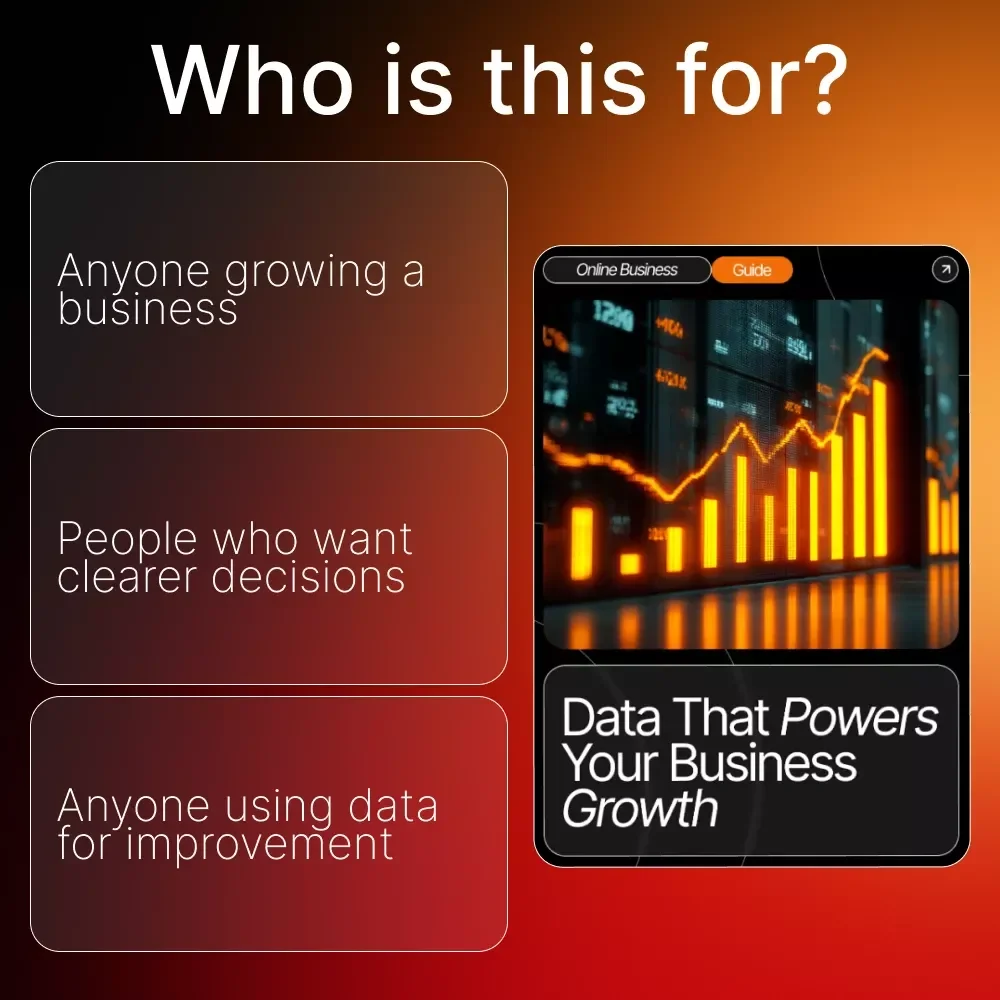 Data That Powers Your Business Growth | Ultimate Guide for Entrepreneurs & Small Businesses | How to Use Data to Make Business Decisions | Digital Download