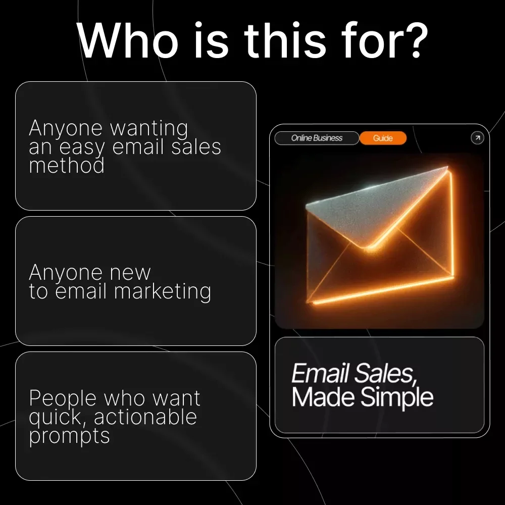 Email Sales, Made Simple – Guide for Beginners | Digital Download for Entrepreneurs, Coaches & Creators | How to Use Email Marketing to Sell Your Product