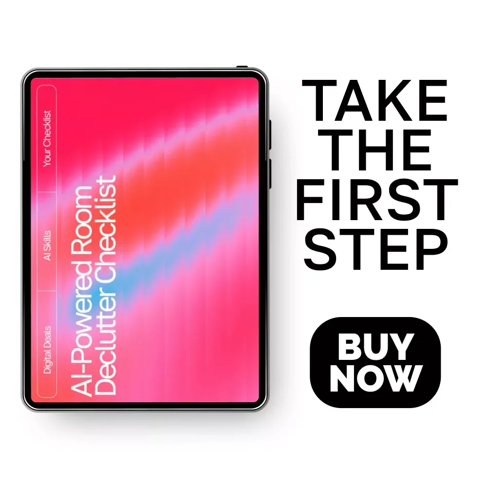 AI-Powered Room Declutter Checklist | Smart Home Organizing Guide with ai suggestions for decluttering rooms | Digital Download for Easy Minimalist Living