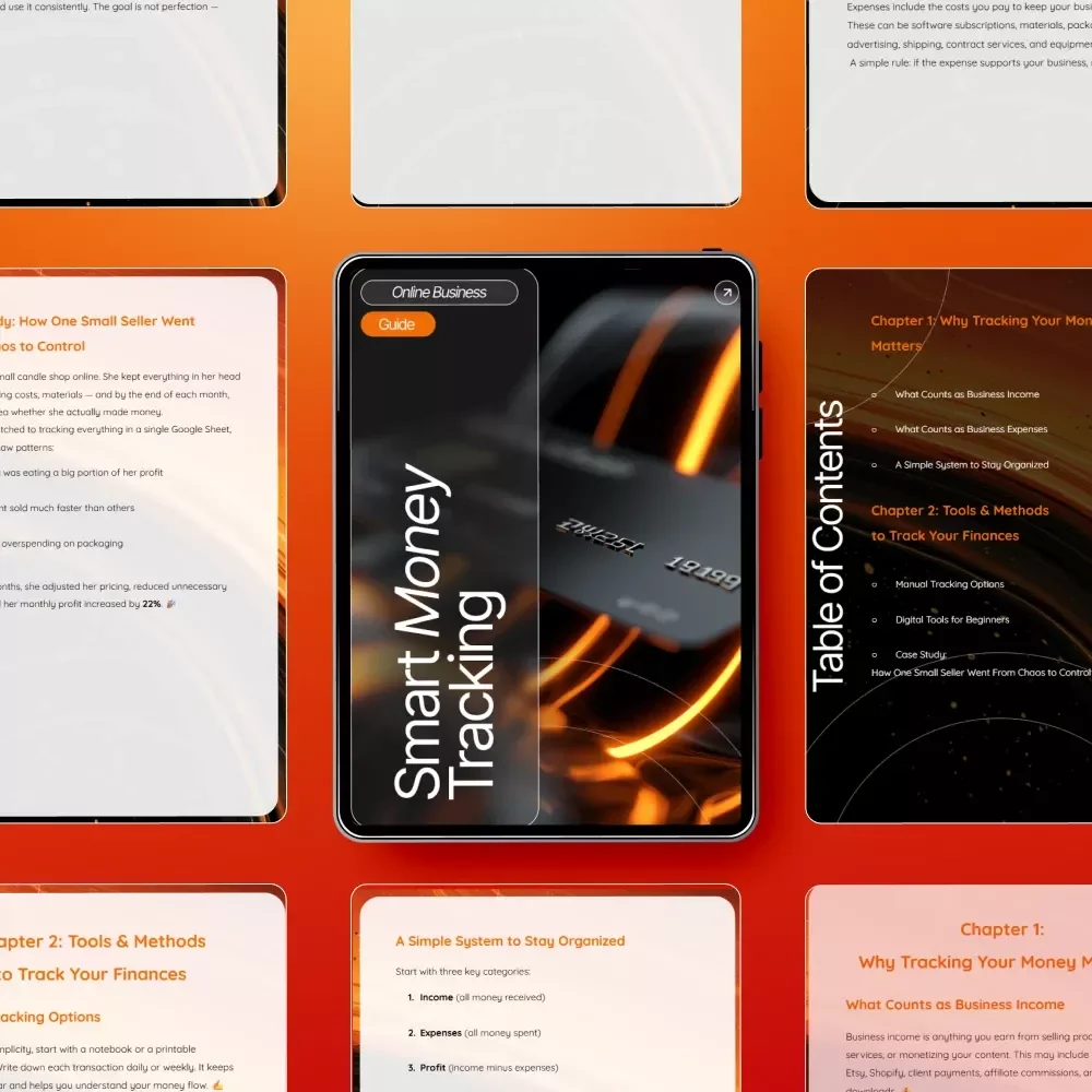 Smart Money Tracking | Small Business Finance Guide, Income & Expense Organizer, AI Prompts for Bookkeeping, Digital Download for Entrepreneurs