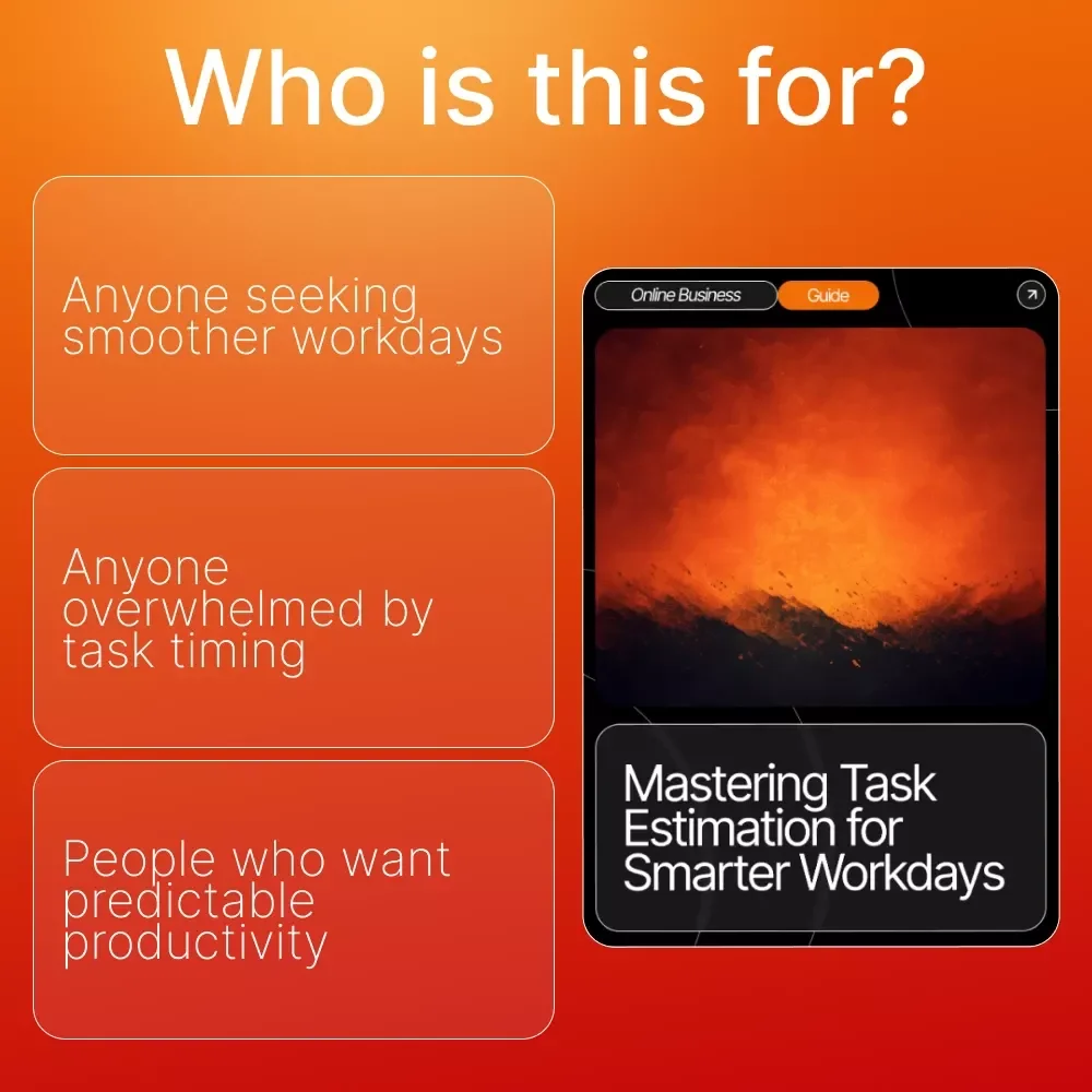 Mastering Task Estimation for Smarter Workdays | Guide for Productivity, Time Management, and How to Estimate How Long a Task Will Take | Printable & Digital Download
