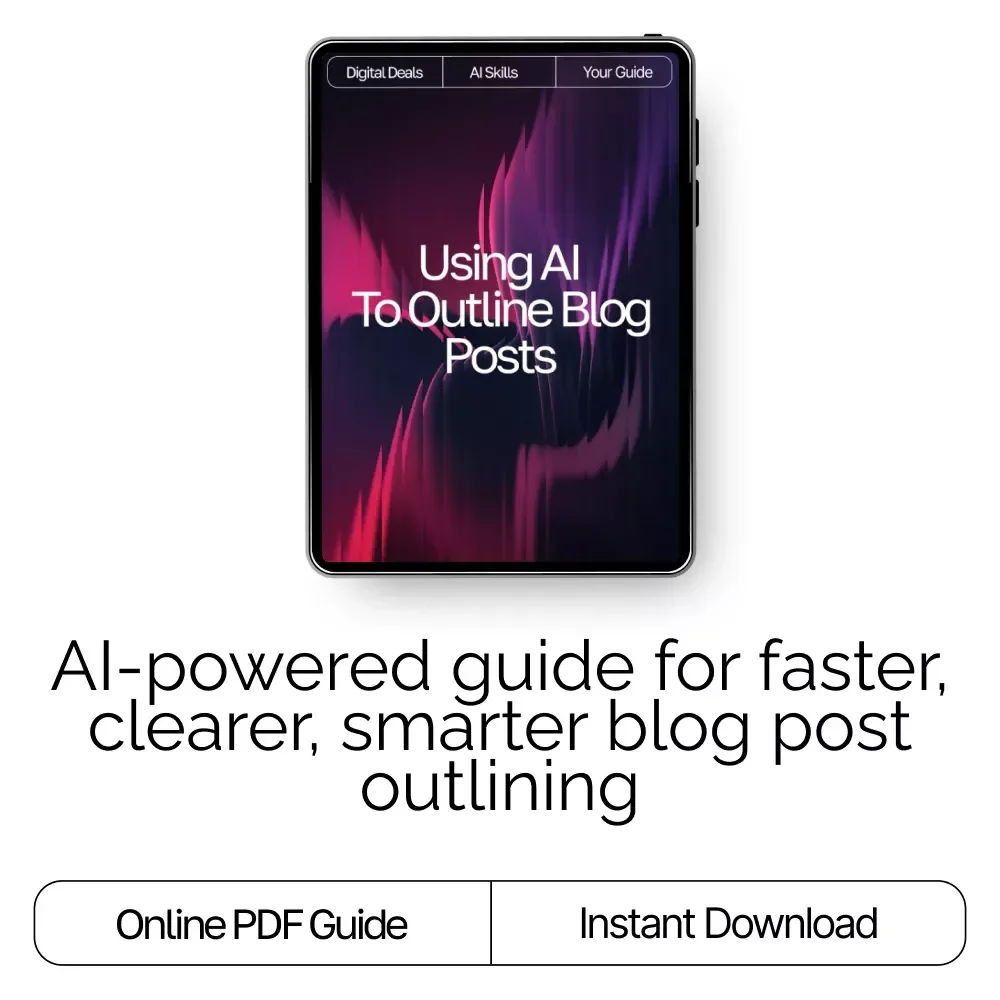 Using AI to Outline Blog Posts | SEO Blog Writing Guide for Beginners | Digital Download for Learning how to use ai to outline blog posts
