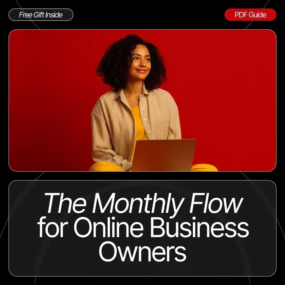 The Monthly Flow for Online Business Owners | Ultimate Monthly Tasks for Online Business Owners Guide, Digital Planning Workflow, Entrepreneur Productivity Template