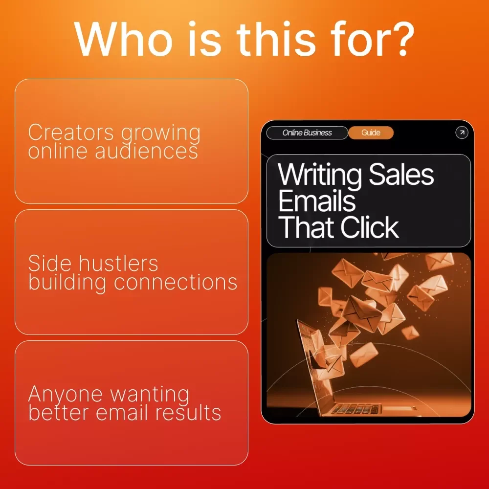 Writing Sales Emails That Click | Digital Guide for Entrepreneurs & Creators | Learn sales emails beginners can write That Convert | Step-by-Step Writing Templates & AI Tools | Instant PDF Download