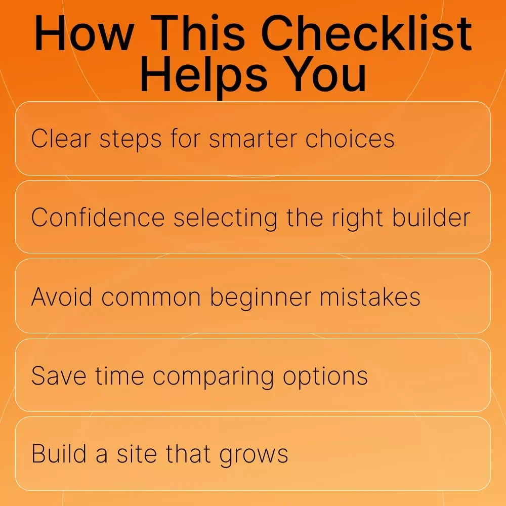 Best Website Builders for Beginners Checklist | SEO-Friendly Digital Download | Beginner Website Planning Guide for Choosing the Best Website Builders for Beginners
