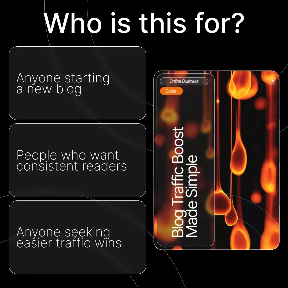 Blog Traffic Boost Made Simple | Beginner-Friendly Guide for How to Get Traffic to a New Blog | Digital Download for Bloggers & Content Creators