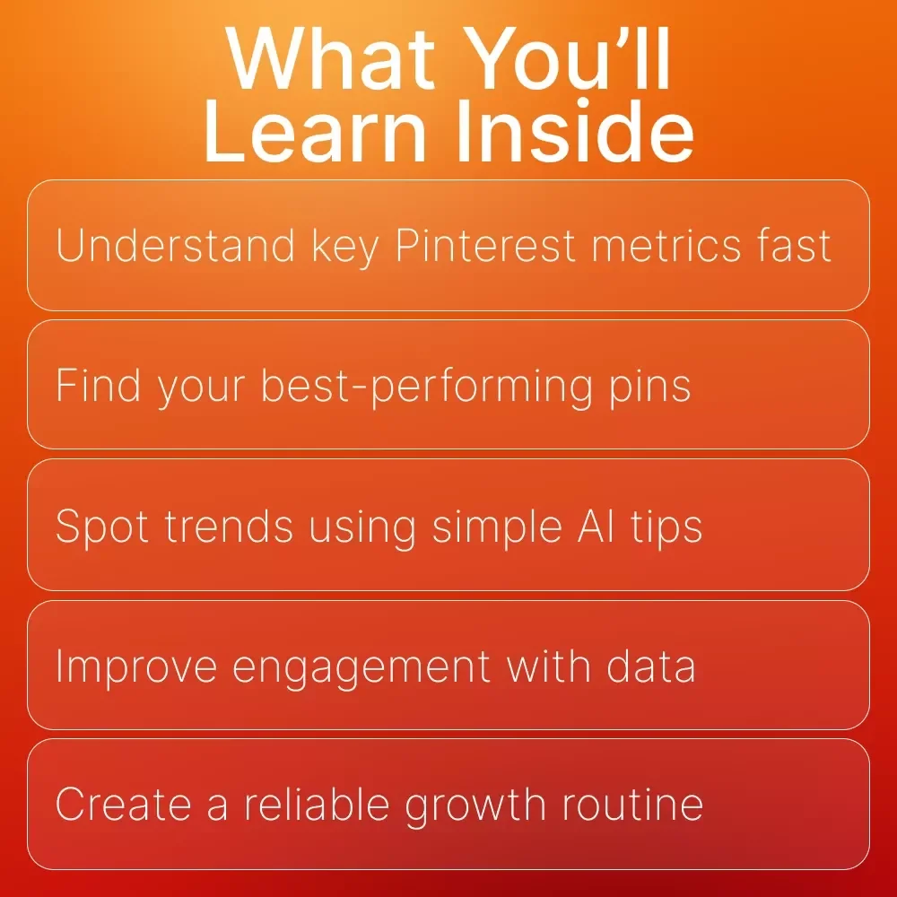 Pinterest Analytics Made Simple | Printable Guide for Beginners | Pinterest Analytics Explained | Digital Download for Creators & Small Business