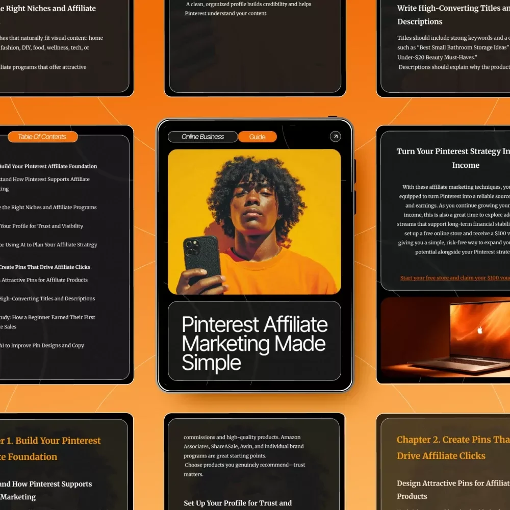 Pinterest Affiliate Marketing Made Simple | Digital Guide for Beginners | Learn how to use pinterest for affiliate marketing | Step-by-Step Pin Strategies & Affiliate Workflow Templates