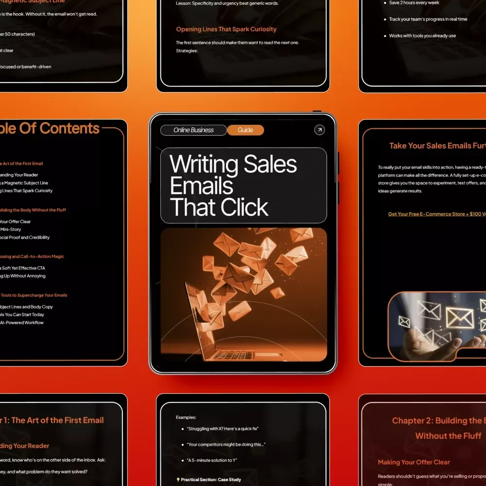 Writing Sales Emails That Click | Digital Guide for Entrepreneurs & Creators | Learn sales emails beginners can write That Convert | Step-by-Step Writing Templates & AI Tools | Instant PDF Download