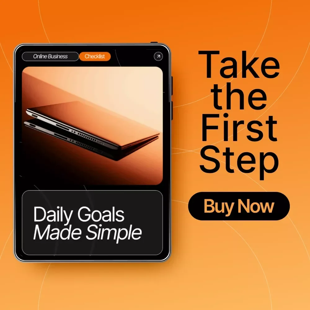 Daily Goals Made Simple | Printable Productivity Checklist | Goal-Setting Planner | How to Set Daily Goals That Stick | Small Business & Personal Growth Tool