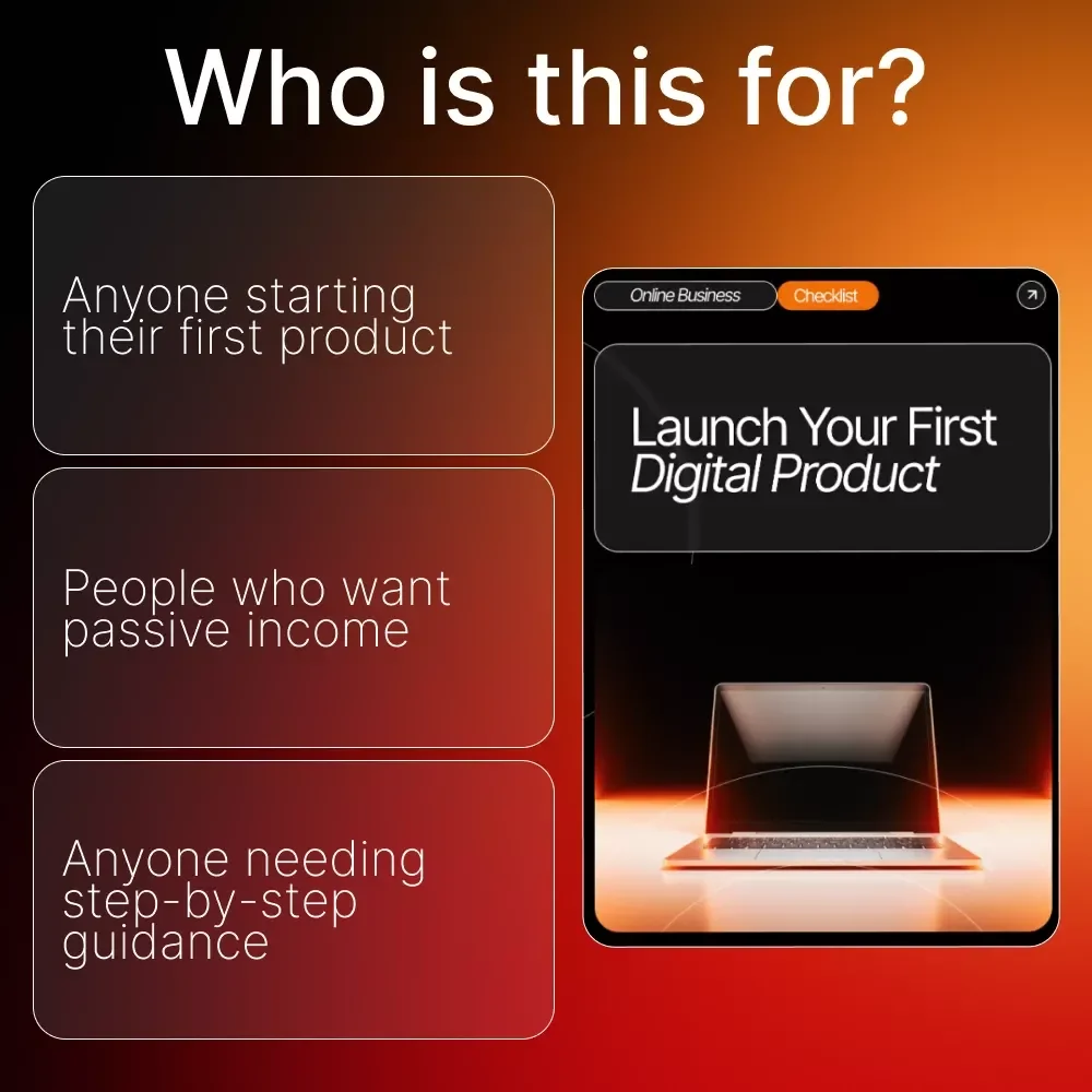 Launch Your First Digital Product Checklist | how to create a digital product to sell | Step-by-Step Beginner Guide for Coaches, Creators & Entrepreneurs