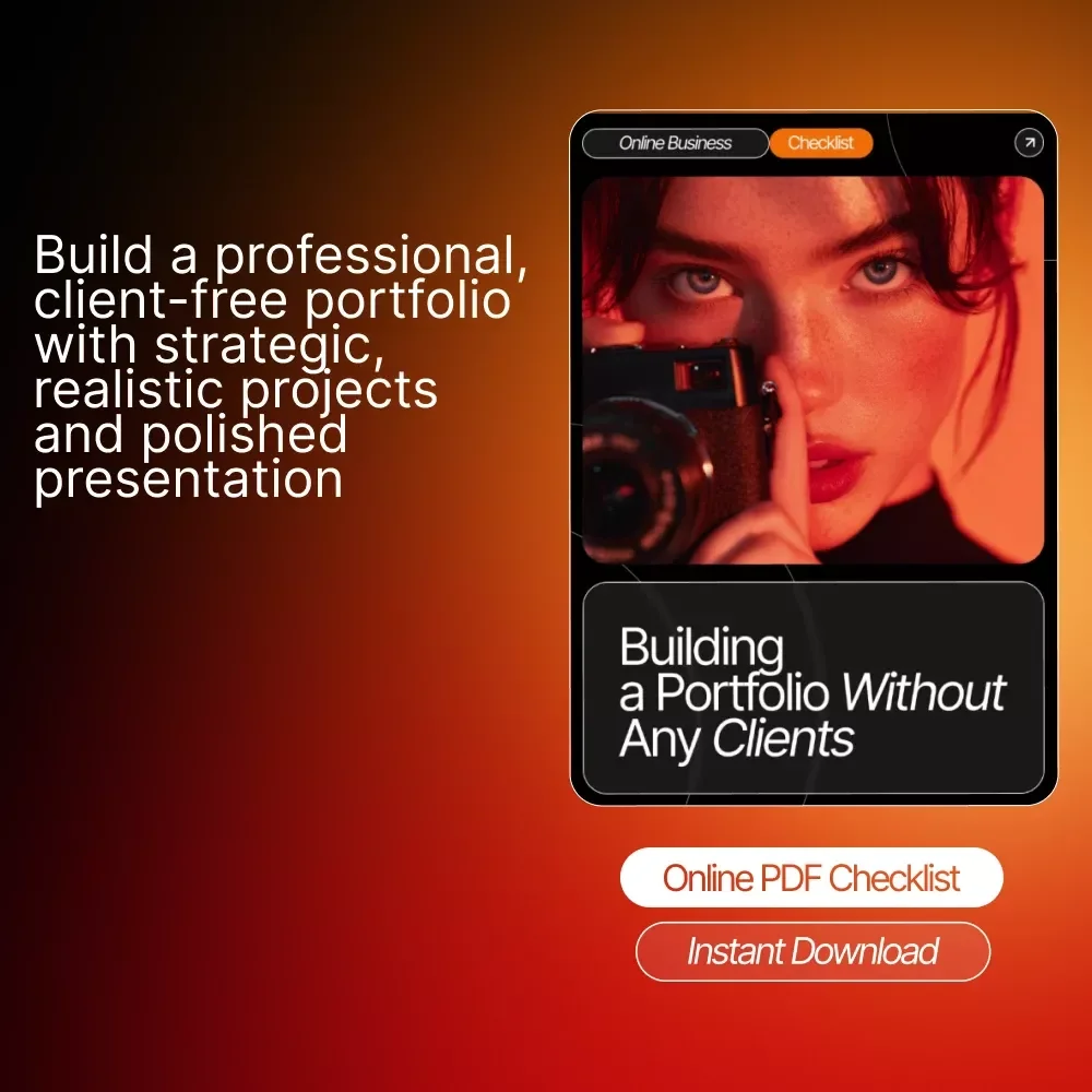 Building a Portfolio Without Any Clients – Ultimate Checklist for Beginners | How to Create a Portfolio With No Clients | Digital Download for Creatives