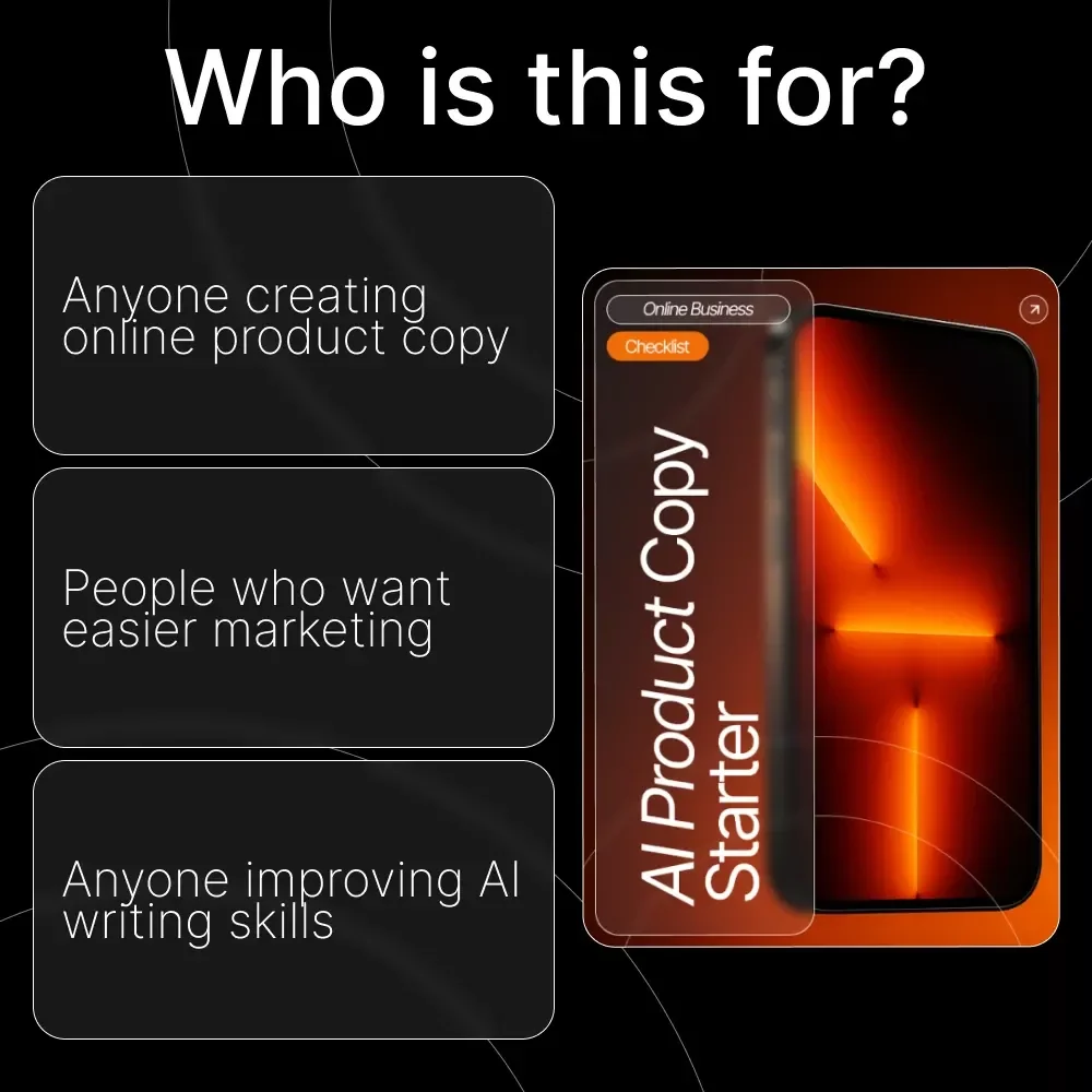 AI Product Copy Starter – Editable Checklist for Crafting High-Converting Descriptions Using ai for creating product descriptions | Digital Download | Ecommerce Copywriting Guide
