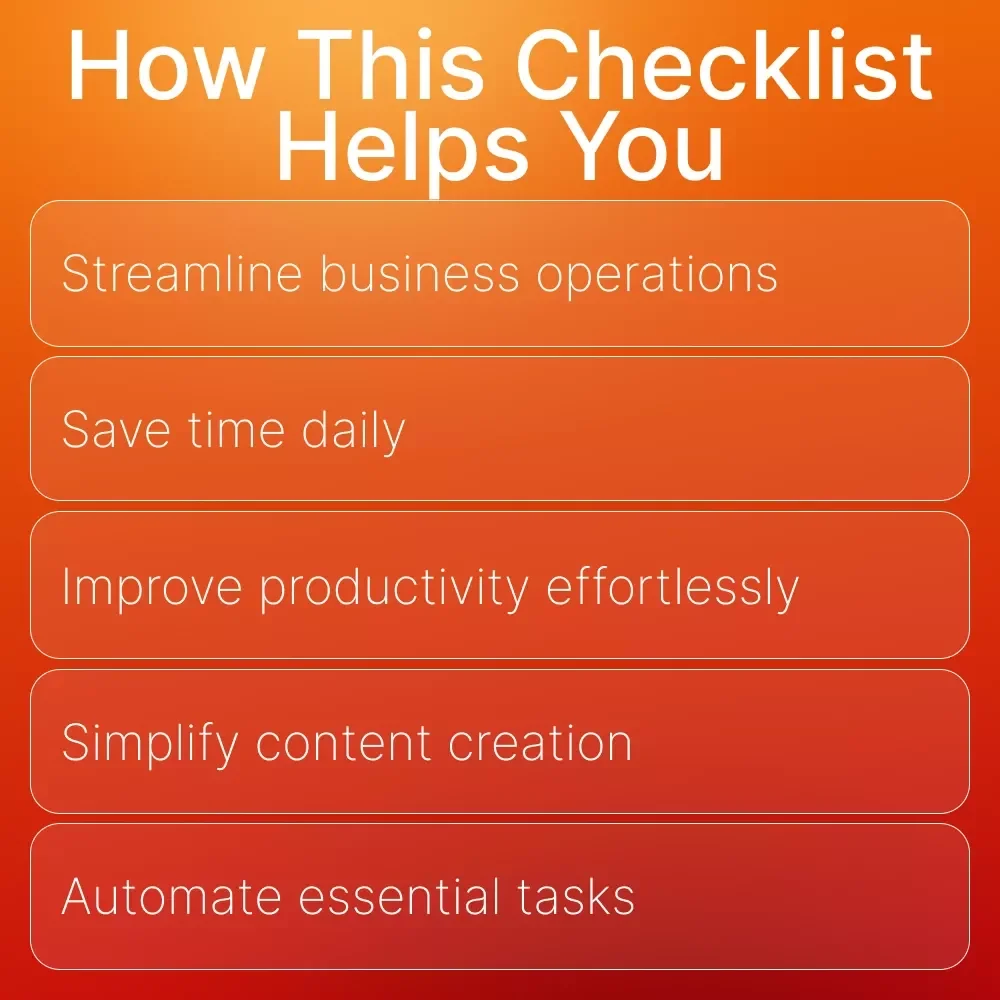 A Beginner’s Checklist for Online Business Efficiency – Time-Saving Tools for Online Business Beginners