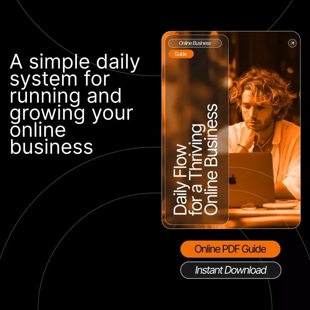 Daily Flow for a Thriving Online Business | Ultimate Guide for Daily Tasks for Running an Online Business | Productivity Planner for Entrepreneurs & Creators