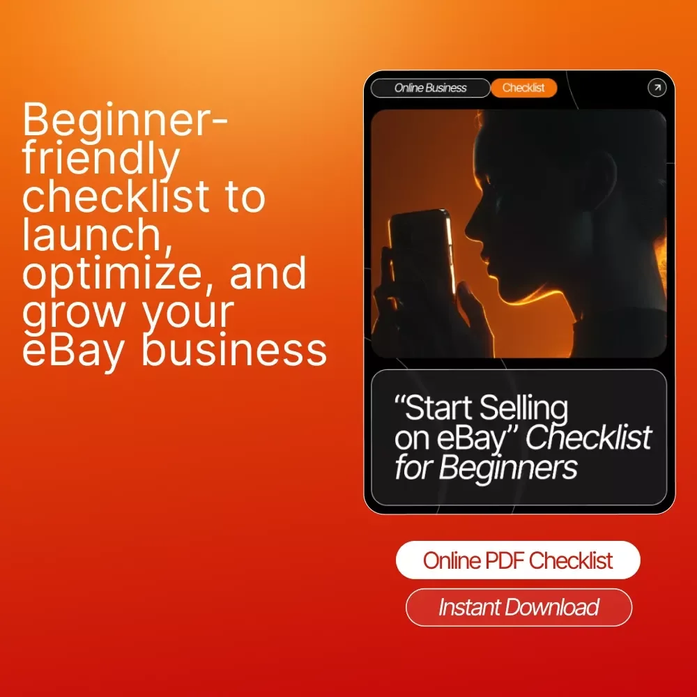 “Start Selling on eBay” Checklist for Beginners – Printable eBay Seller Guide, how to start selling on ebay, Digital Download, New Seller Startup Checklist