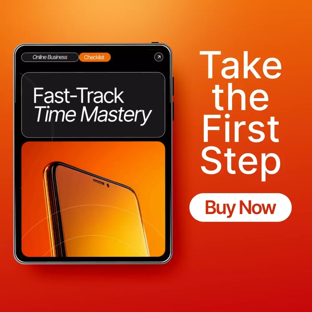 Fast-Track Time Mastery – Printable Checklist for Online Business Owners | Productivity Planner | Time Management Tips for Online Business Owners | Digital Download