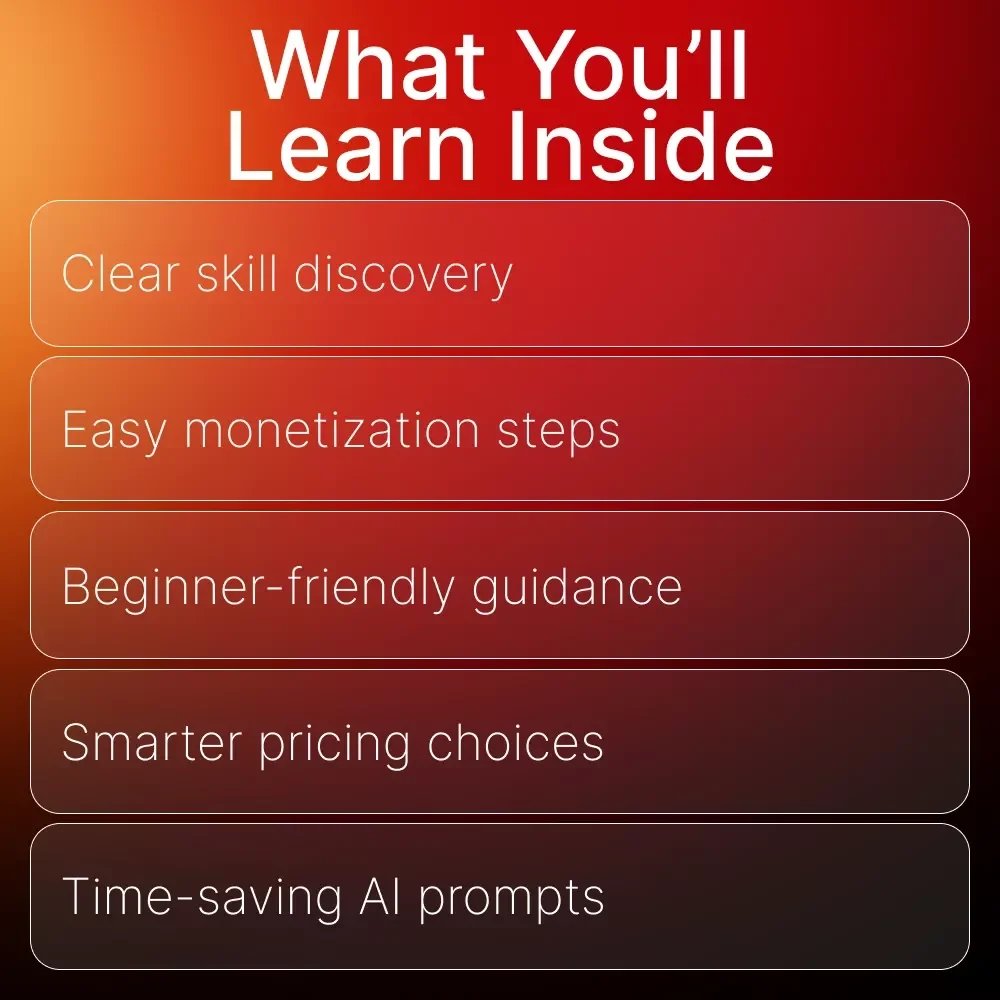 Skills You Can Turn Into Online Income – Digital Guide for Beginners | What Skills Can I Sell Online | Freelancing, Digital Products & AI Growth Strategies