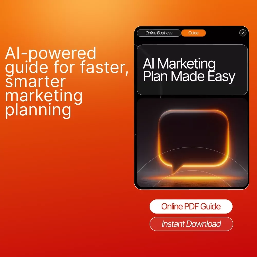 AI Marketing Plan Made Easy | Digital Download | Marketing Strategy Guide | AI Marketing Planner | eBook & Checklist for Small Business Owners