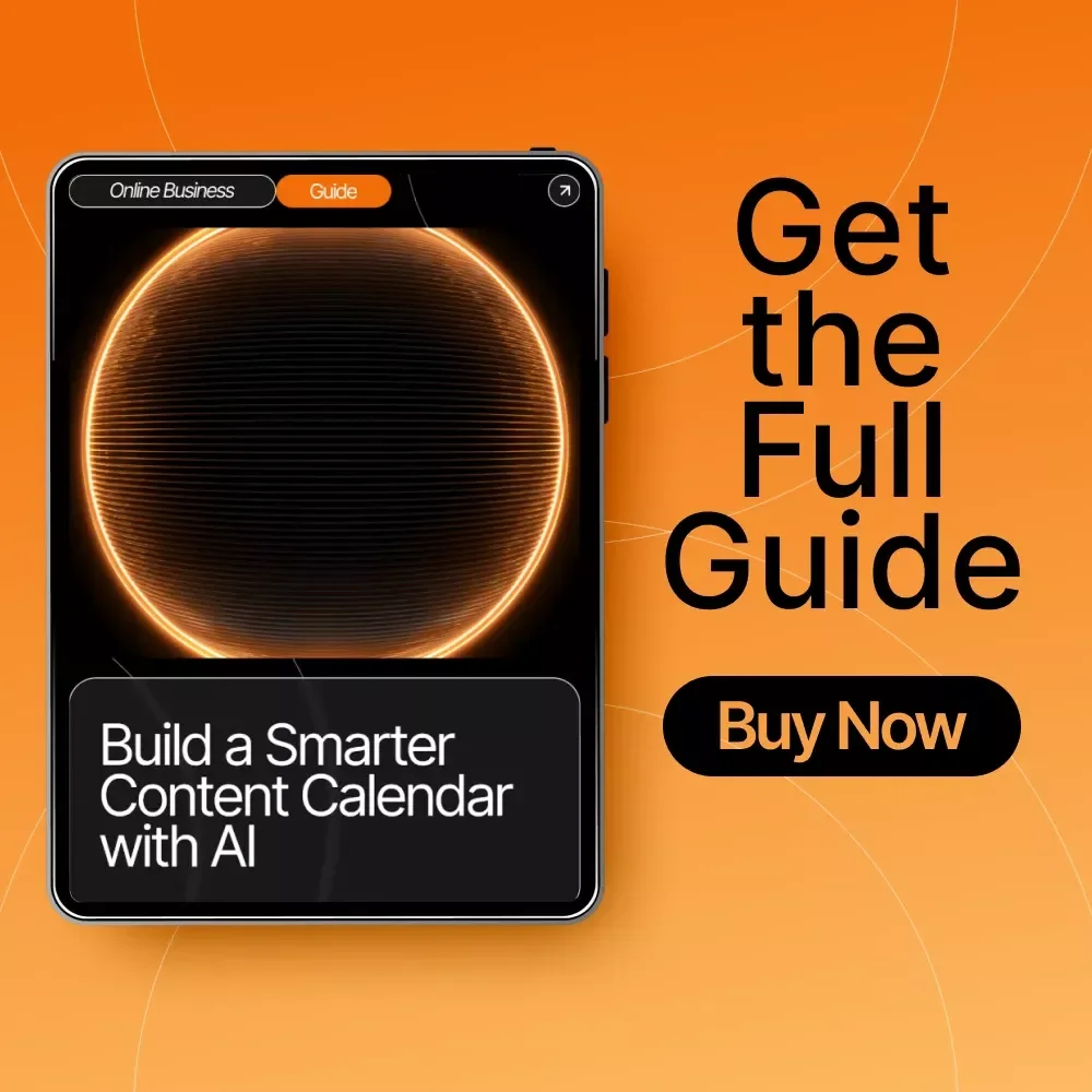 Build a Smarter Content Calendar with AI | AI-Powered Content Planning Guide, Digital Download for Creators & Entrepreneurs, Content Strategy eBook
