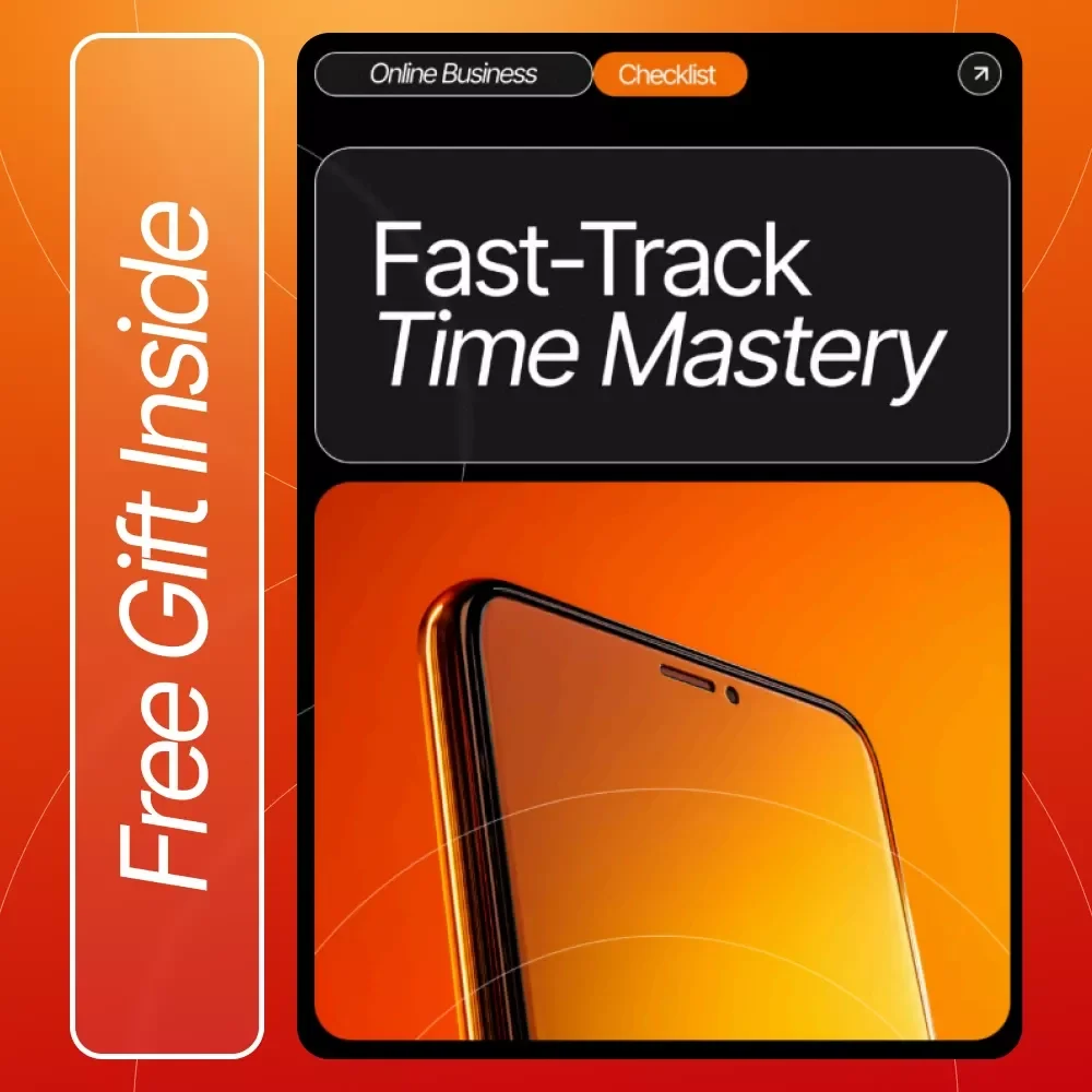 Fast-Track Time Mastery – Printable Checklist for Online Business Owners | Productivity Planner | Time Management Tips for Online Business Owners | Digital Download