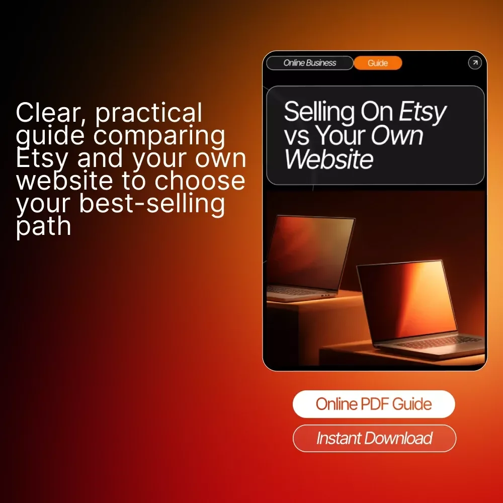 Selling On Etsy vs Your Own Website – Complete Seller’s Guide for Beginners | Digital Download | Etsy SEO Guide on selling on etsy vs your own website