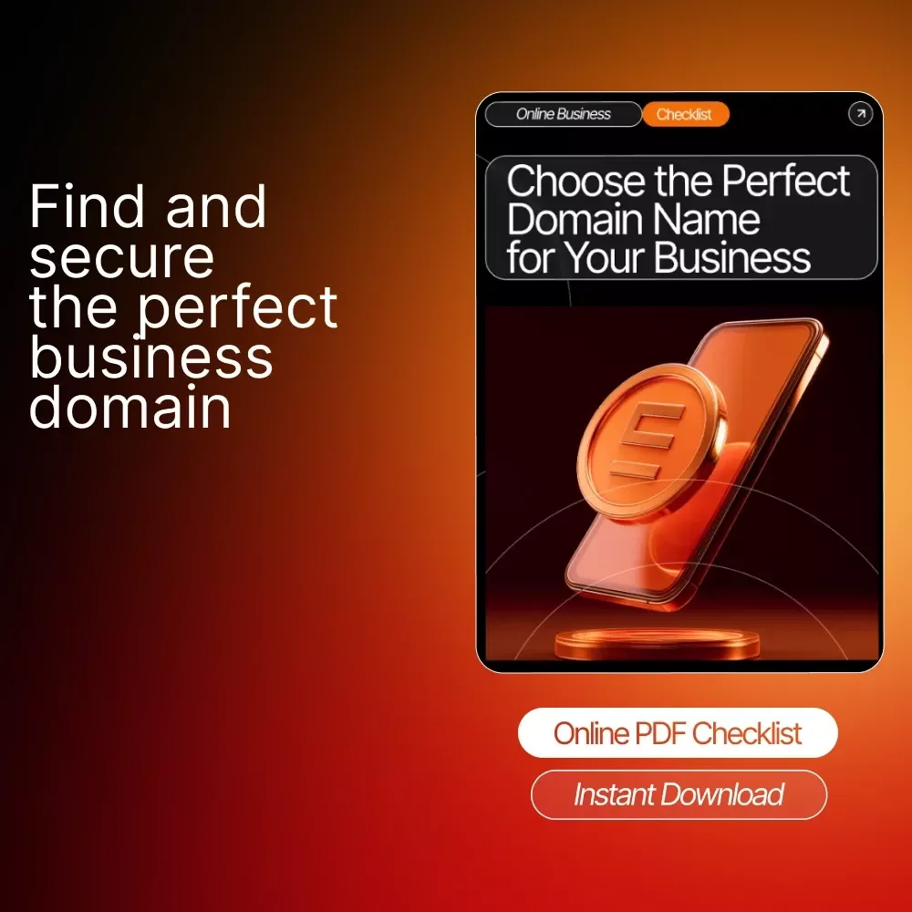 Choose the Perfect Domain Name for Your Business Checklist – How to Choose a Domain Name for Your Business, Digital Guide for Entrepreneurs & Startups