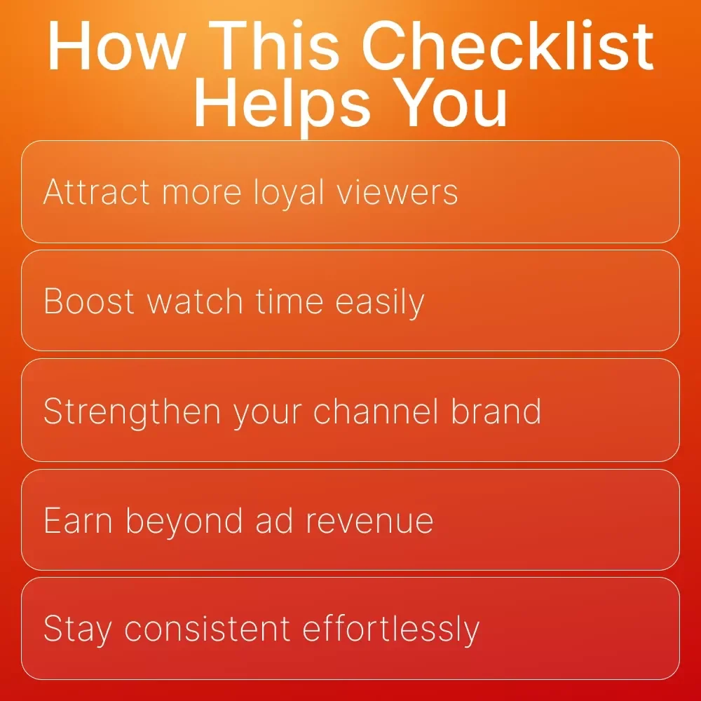 YouTube Income Growth Tips | Printable Checklist for YouTube Creators | Step-by-Step Actions to Boost Views, Engagement, and Revenue | Digital Download for Beginners and Content Creators