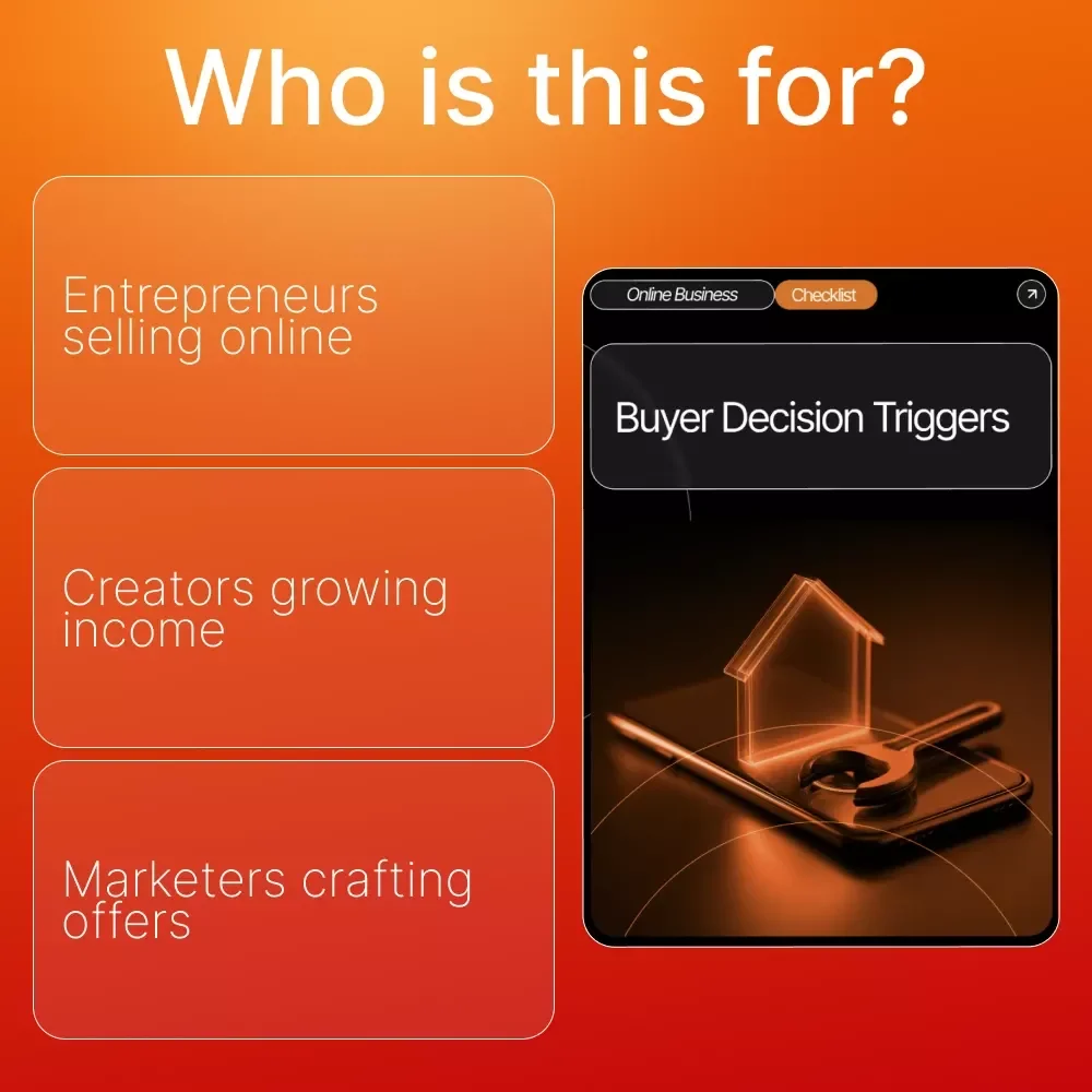 Buyer Decision Triggers | Psychology-Based Sales Checklist for Marketers, Creators & Entrepreneurs | Learn Key Buyer Decision Triggers to Increase Conversions
