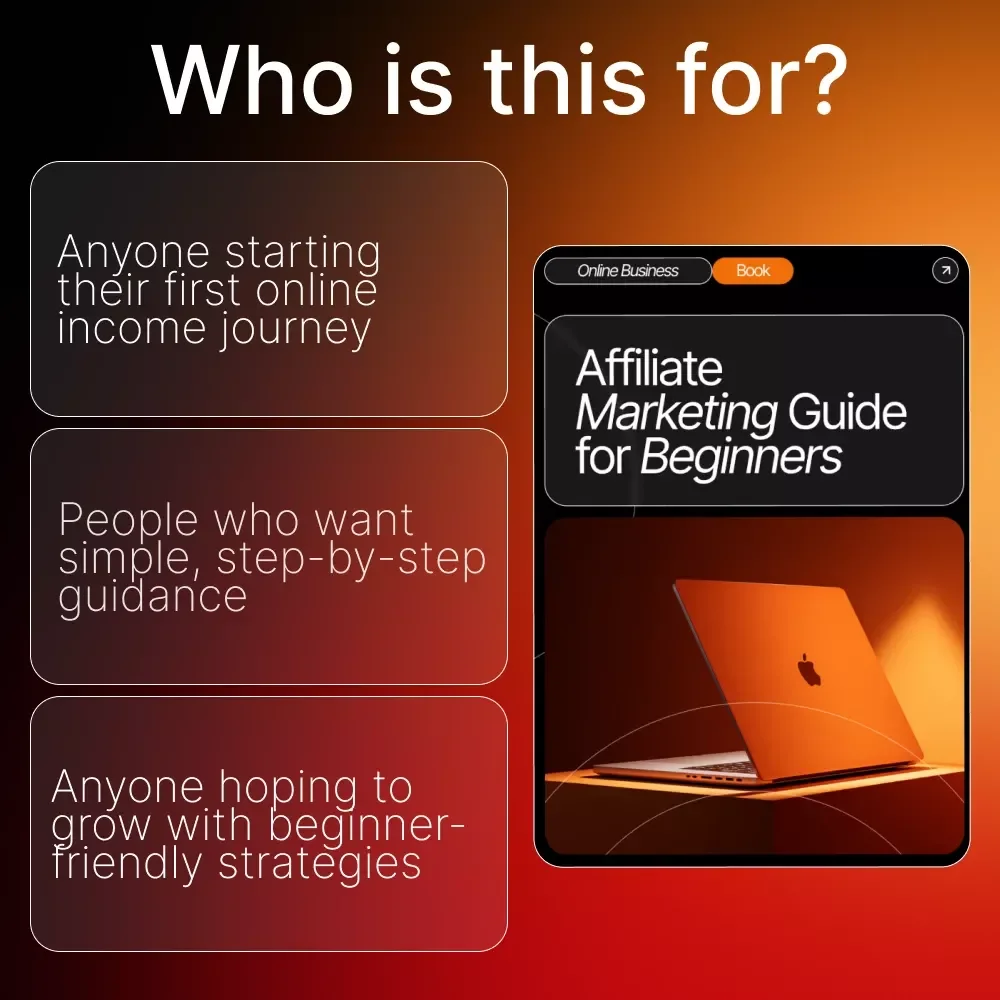 Affiliate Marketing Guide for Beginners – Digital Download | SEO eBook, Beginner-Friendly Affiliate Marketing Tutorial, Step-by-Step Online Income Guide