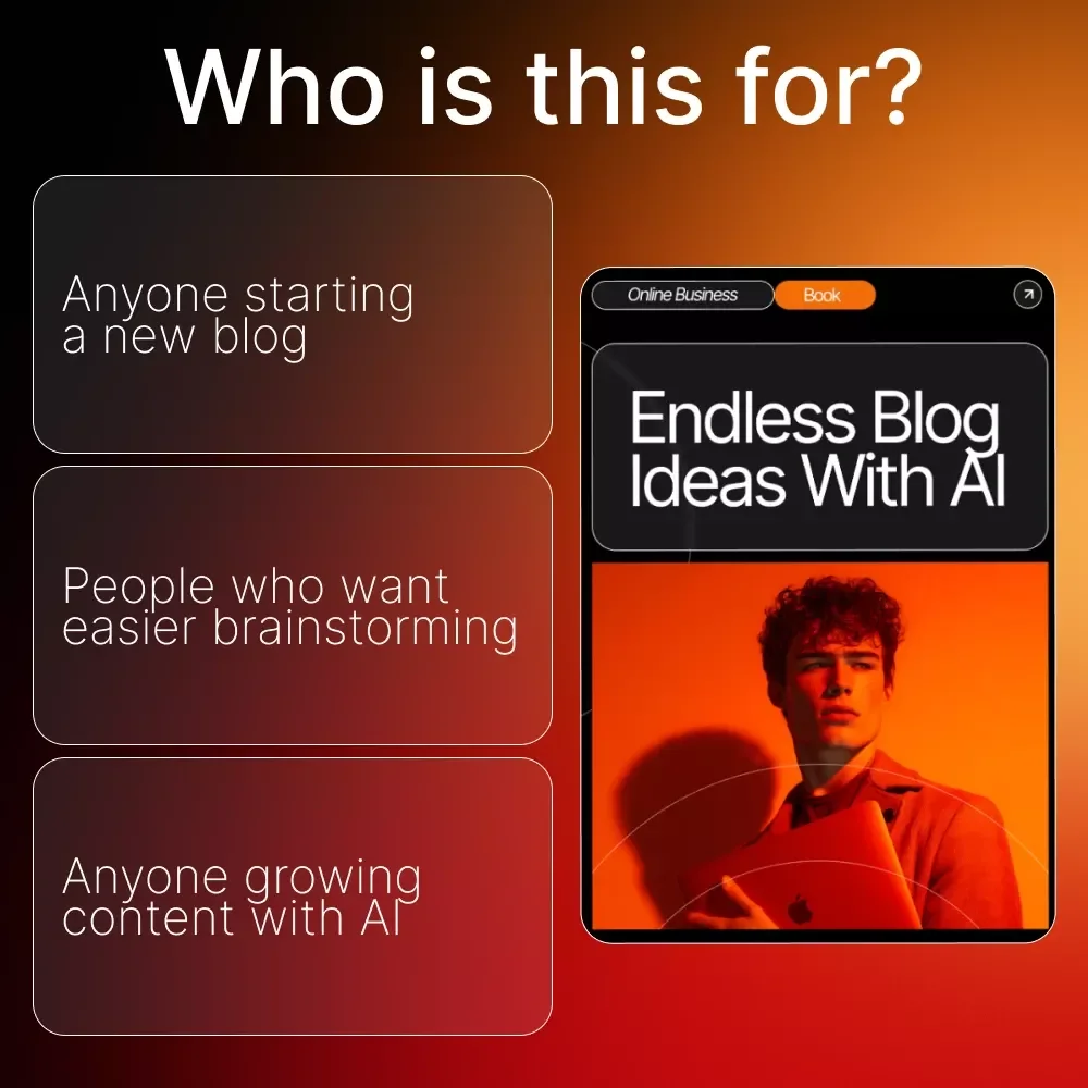 Endless Blog Ideas With AI – eBook for Bloggers | Instant Digital Download | How to Use AI for Blog Post Ideas, SEO Topic Lists & Trend Research