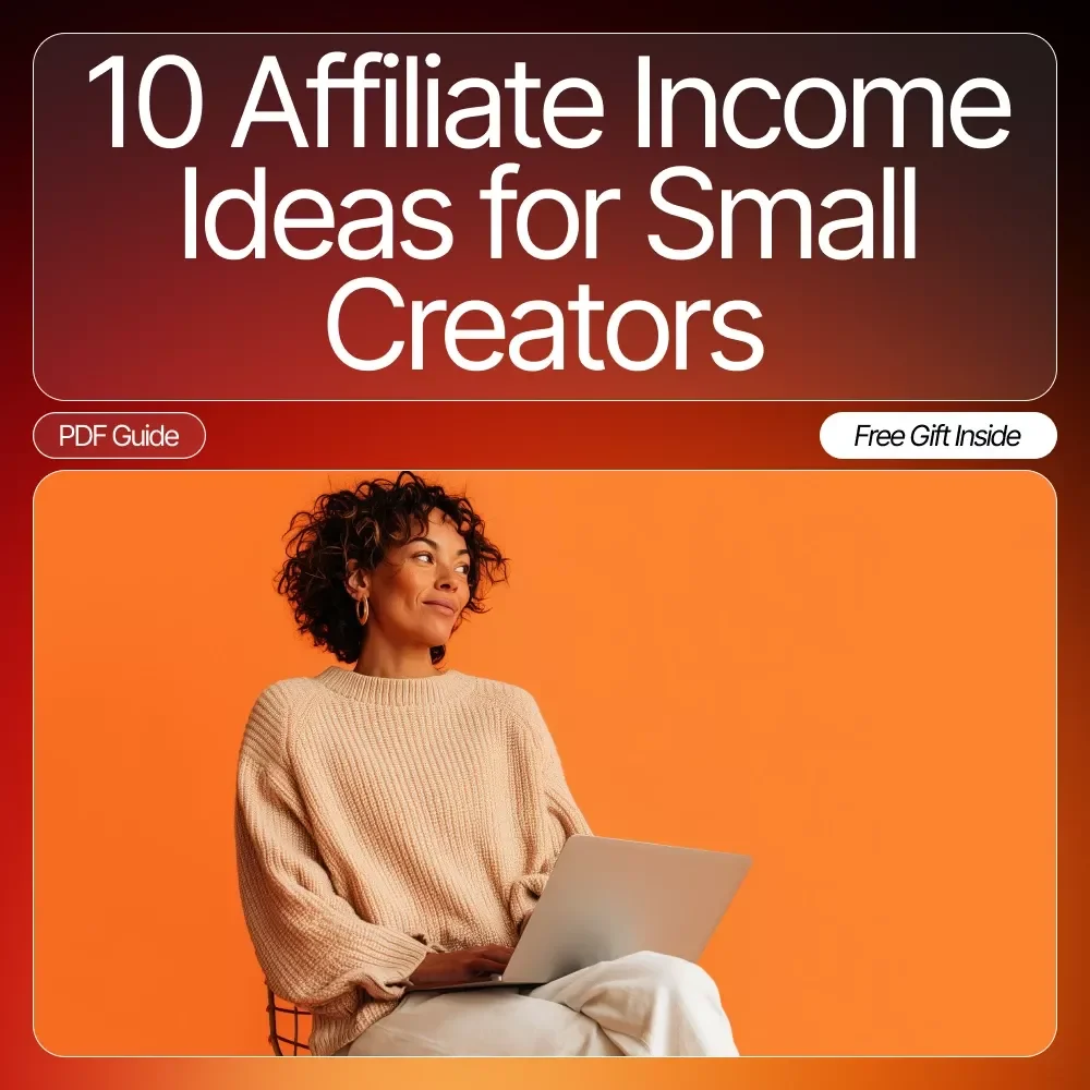 10 Affiliate Income Ideas for Small Creators – Printable Checklist for Beginners, Easy Affiliate Income Ideas for Small Creators, Digital Download Guide