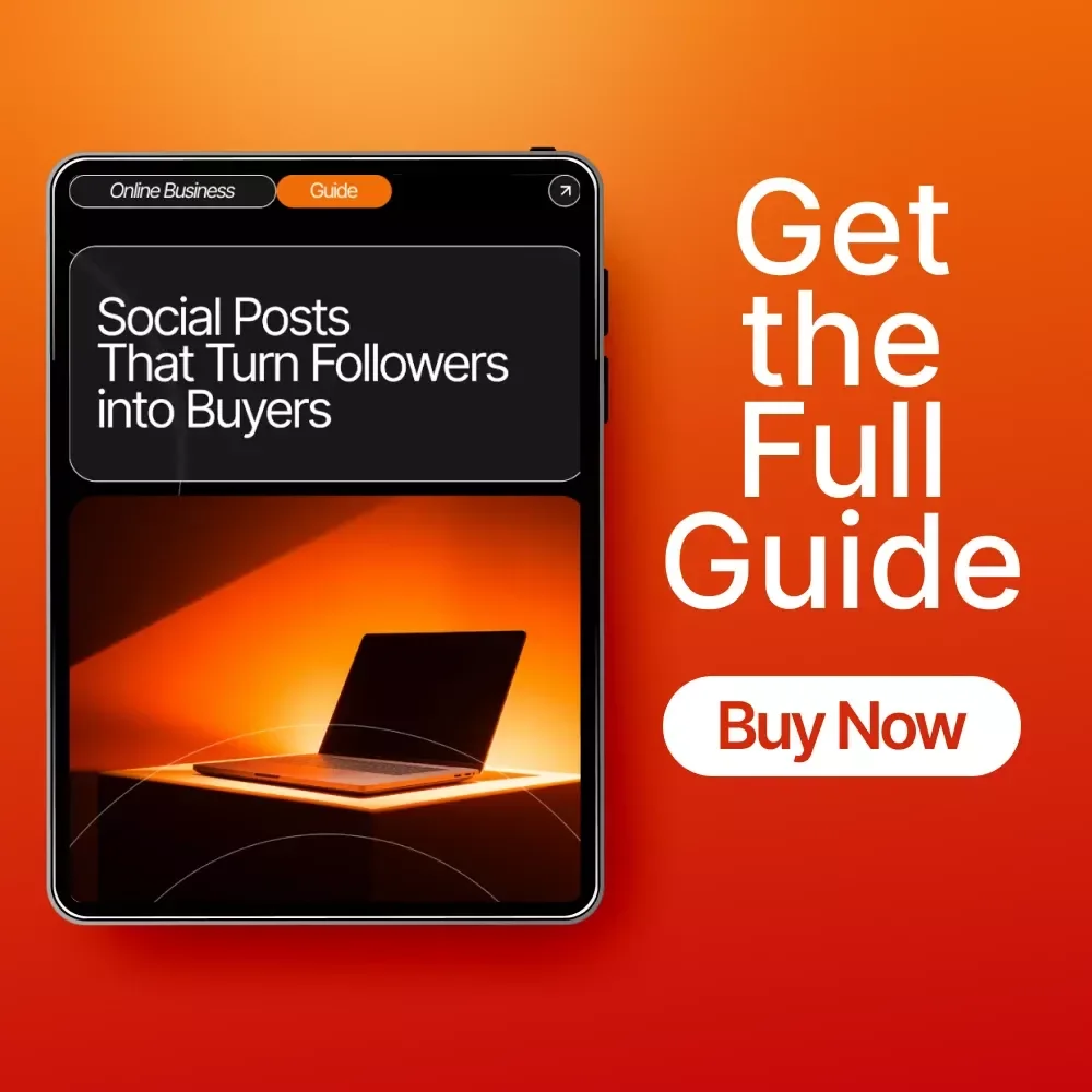 Social Posts That Turn Followers into Buyers | High-Converting Social Media Content Guide, eBook & Checklist for Small Businesses, Coaches & Creators