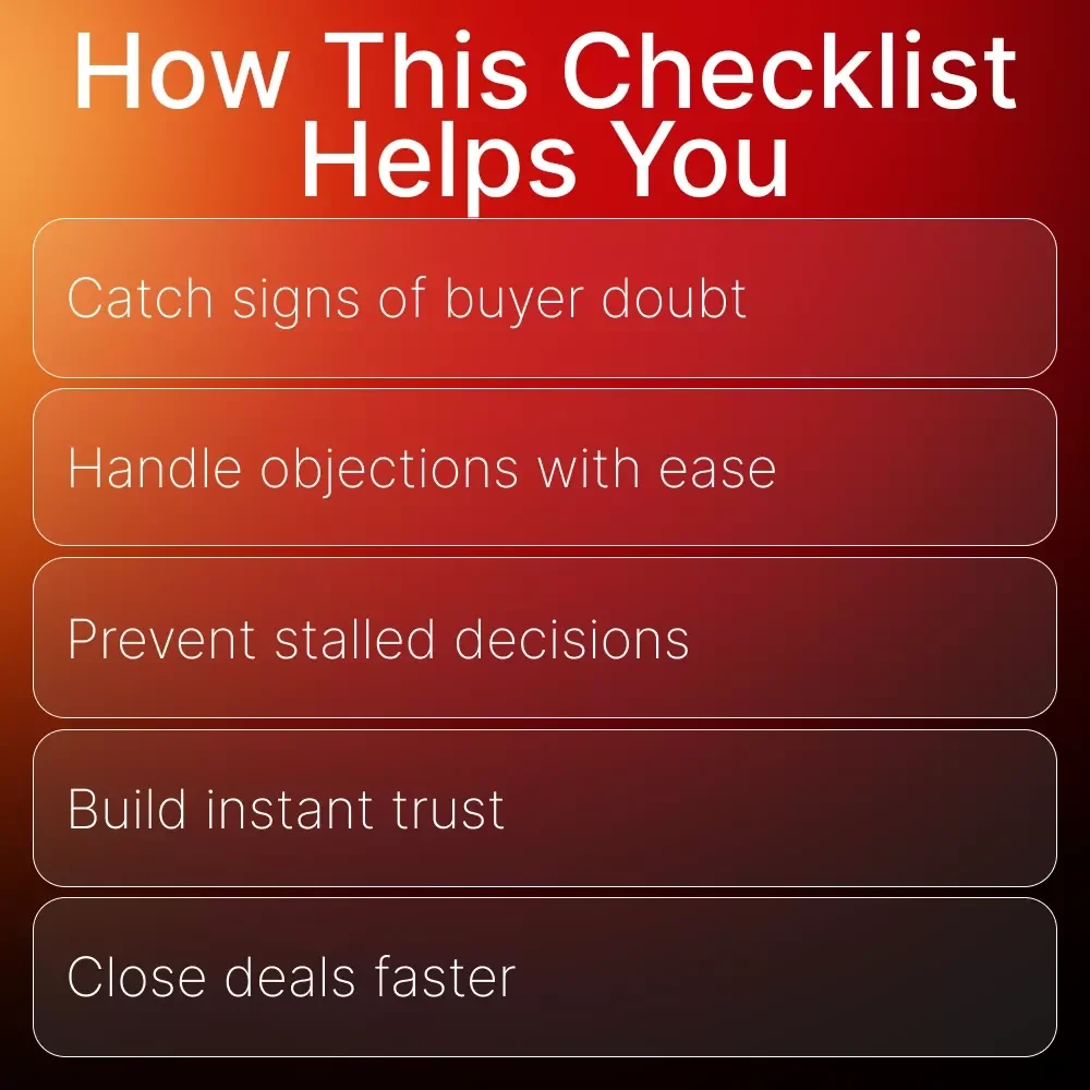 Spotting Buyer Hesitation | Sales Psychology Checklist | Learn Key Buyer Hesitation Signs to Close More Deals