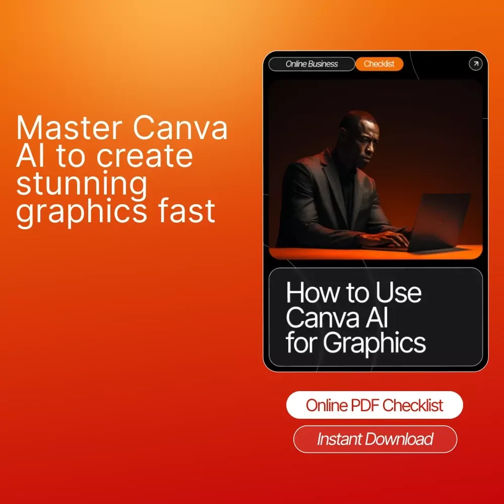 How to Use Canva AI for Graphics Checklist | Canva AI Guide for Beginners | Digital Download for Fast, Easy Graphic Design