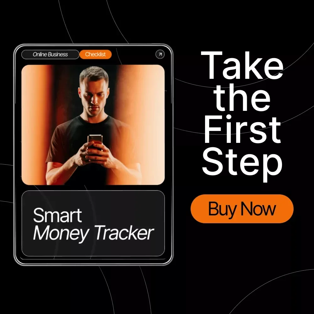 Smart Money Tracker | Printable & Digital Checklist for Entrepreneurs, Side-Hustlers & Small Business Owners | Free Tools to Track Business Income and Expenses | Simple Finance Organization & Budget Workflow Guide
