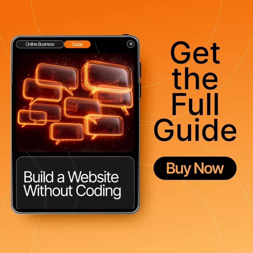 Build a Website Without Coding Guide | Beginner No-Code Website Builder | Step-by-Step How to Build a Website With No Coding | Small Business & Creator Startup eBook