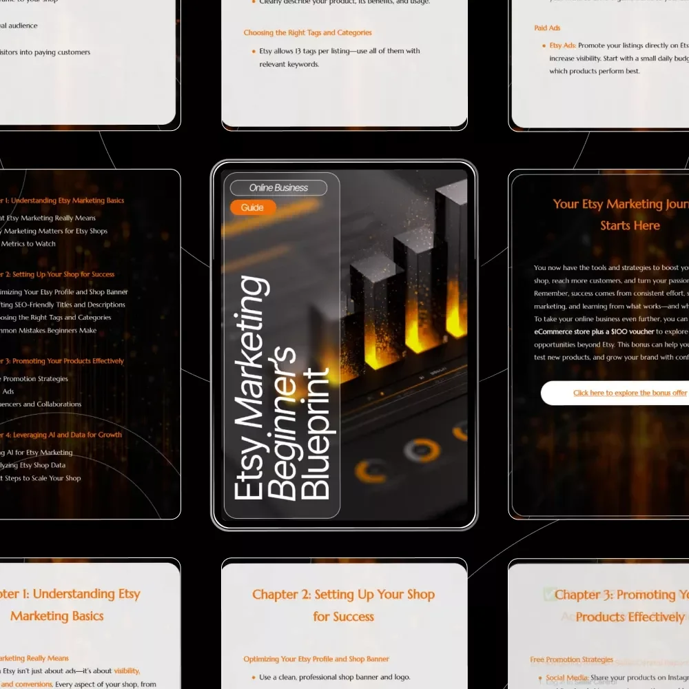 Etsy Marketing Beginner’s Blueprint – The Ultimate Etsy-Style Guide for New Sellers | Etsy Marketing for Beginners Roadmap to Grow, Promote & Scale Your Shop
