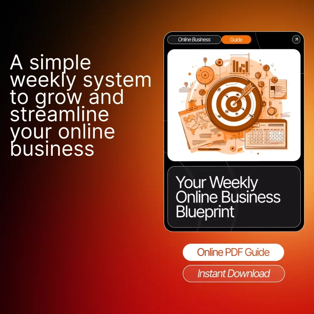 Your Weekly Online Business Blueprint | Ultimate Guide for Weekly Tasks for Managing an Online Business, Productivity Planner, Digital Download
