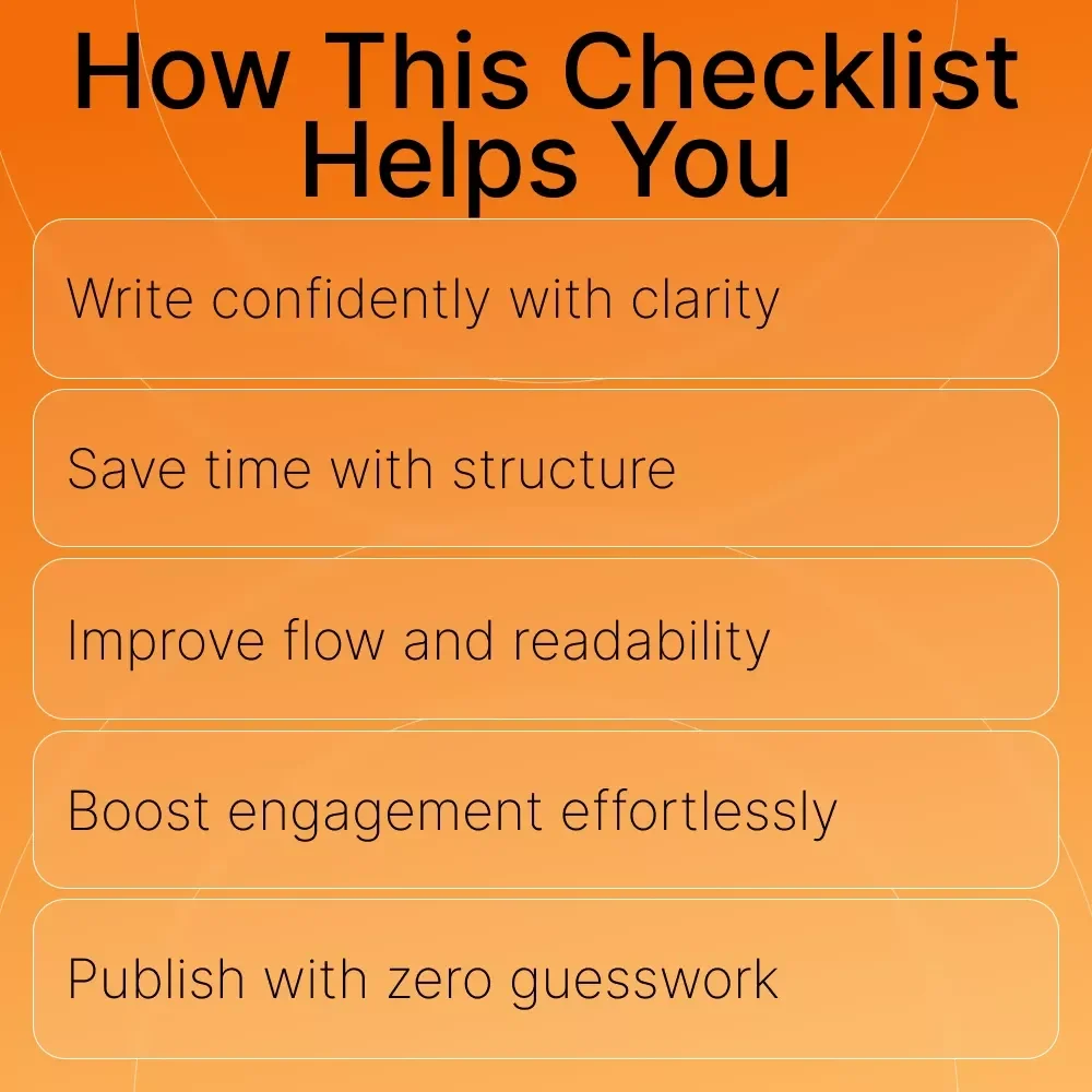 First Blog Post Checklist | Beginner-Friendly Blogging Guide for New Writers | how to write your first blog post Digital Download