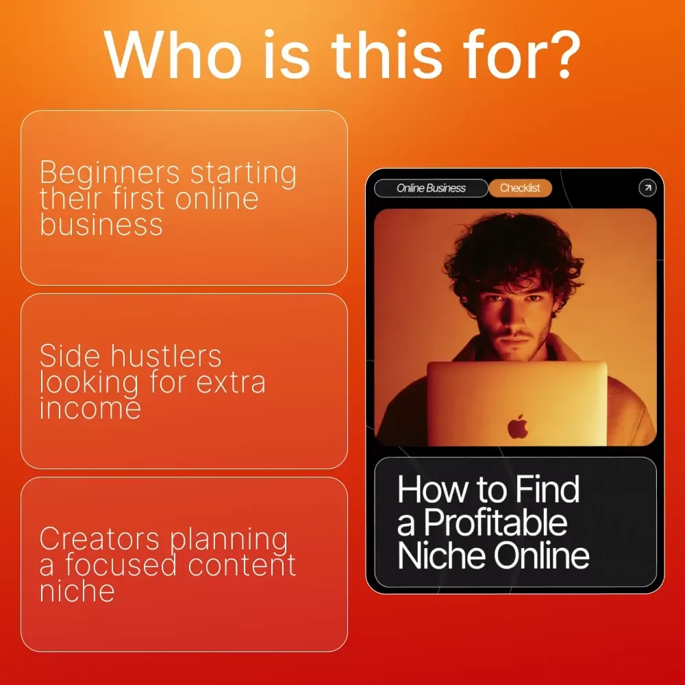 How to Find a Profitable Niche Online | Step-by-Step Checklist to Discover, Validate, and Choose the Right Niche for Your Online Business | Digital Download for Beginners and Entrepreneurs