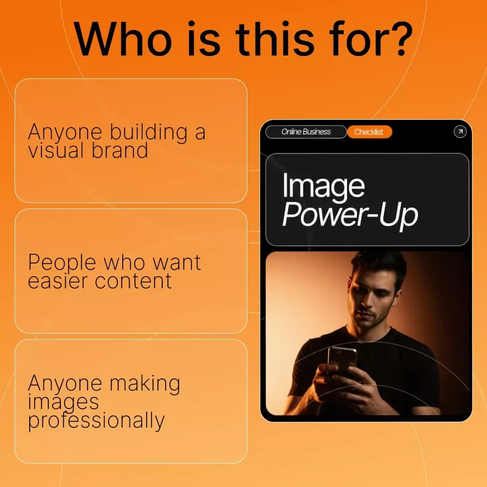 Image Power-Up | AI for Making Images for Your Business Checklist | Branding & Content Creation Guide for Entrepreneurs, Creators & Small Shops