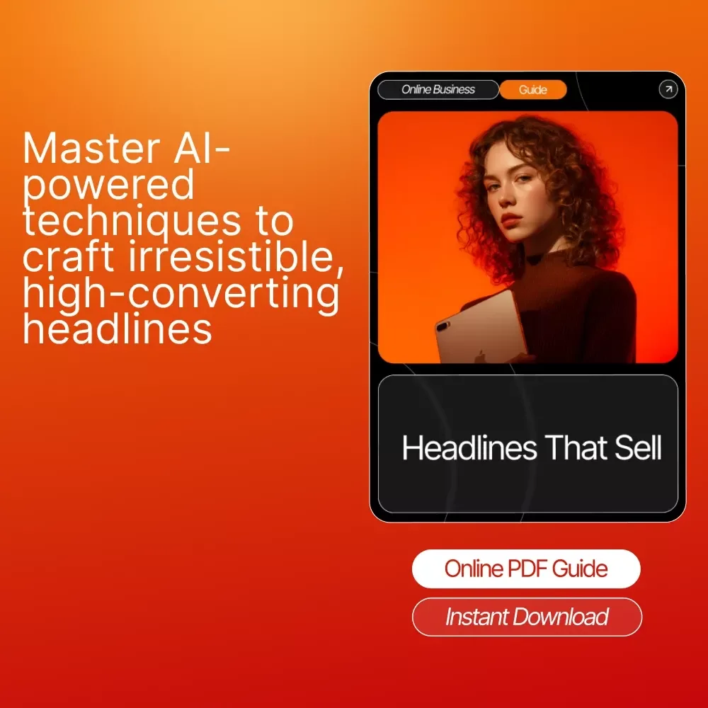 Headlines That Sell – AI-Powered Ad Headline Writing Guide for Marketers, Creators & Small Businesses | Digital Download | Learn how to use ai to write ad headlines