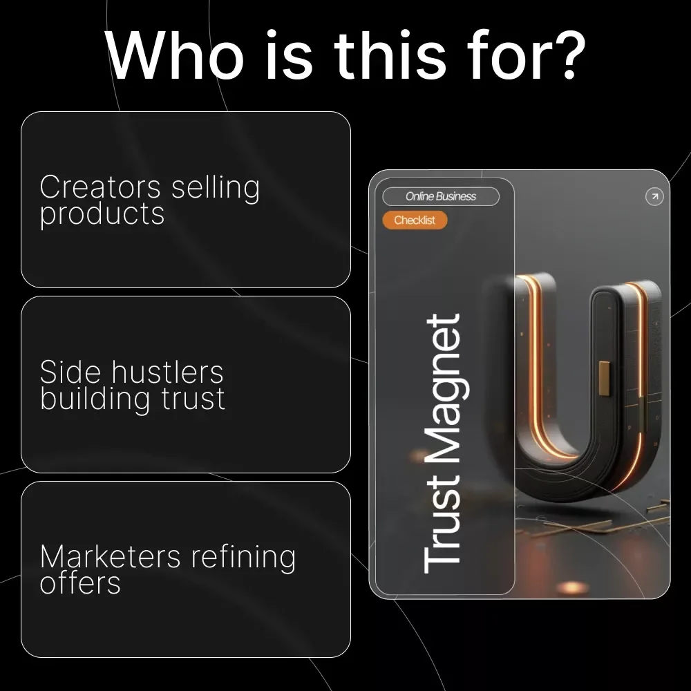 Trust Magnet | Buyer Trust Signals Checklist for Online Stores & Creators | Build Credibility, Confidence, and Conversions Fast
