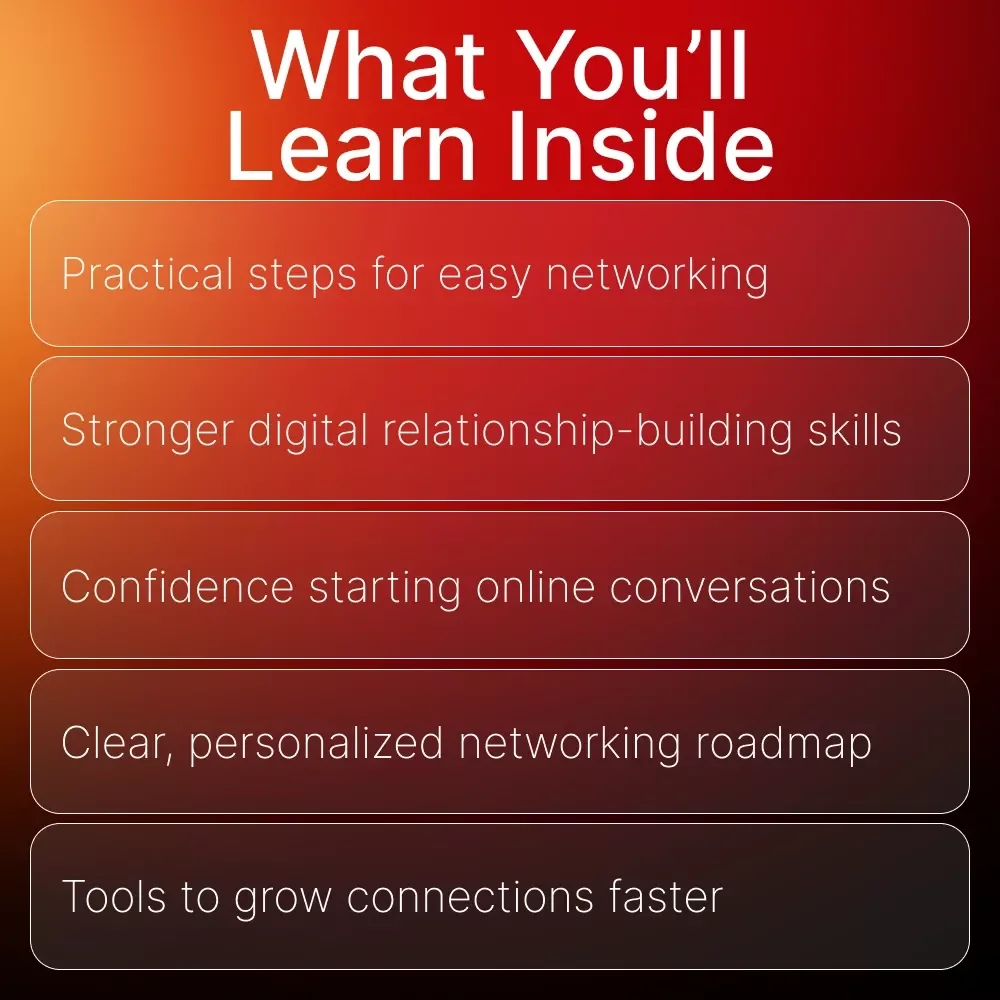 Build Connections That Open Doors | Networking eBook for Beginners | Digital Guide for How to Network Online Effectively | Professional Relationship-Building Workbook